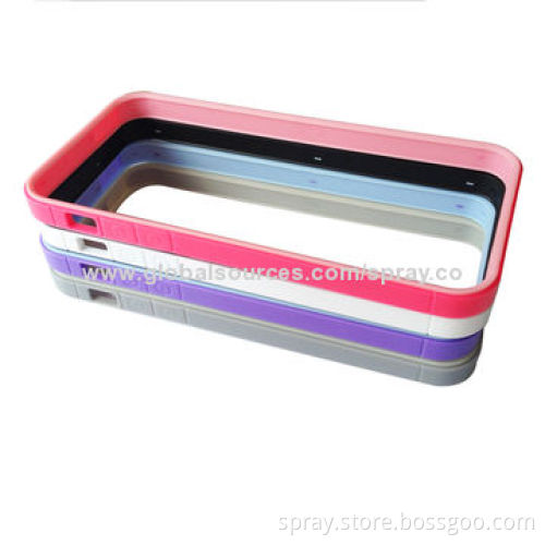 Dual-injection Two-tone Colored TPU Frame Cases for iPhone 5S, Lightweight, Tear-resistant